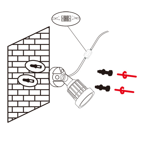Led outdoor wall lighting fixture IP65 plastic lamps2.jpg