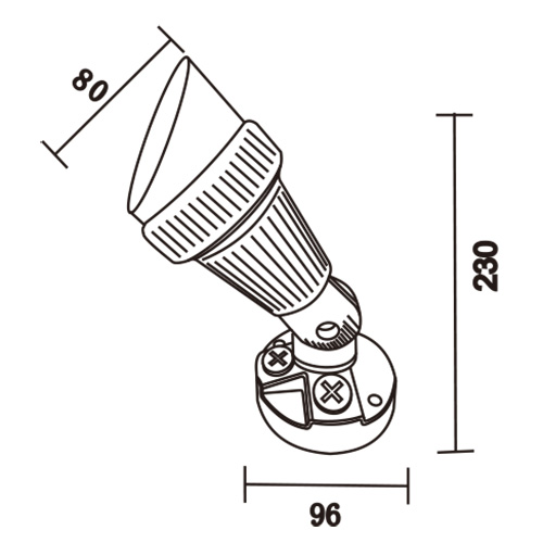 Outdoor wall lamps rotation head with cap peak1.jpg