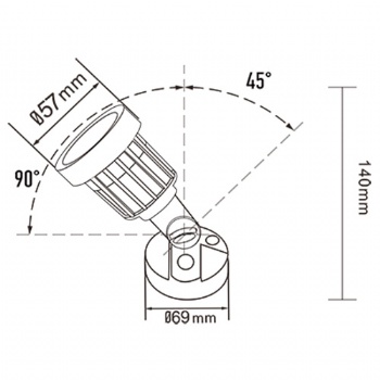 Led outdoor wall lighting fixture IP65 plastic lamps