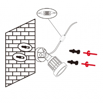 Led outdoor wall lighting fixture IP65 plastic lamps