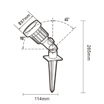 Led garden lighting IP65 Plactic spike lamps