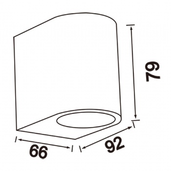 Outdoor wall light fixture up down GU10 lamps