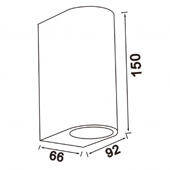 Outside wall light fixture up down waterproof lamps GU10